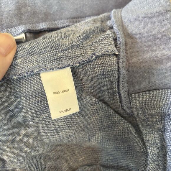 J. Jill Love Linen Womens Pants Light Blue Pull On Elastic Waist Pockets… - Picture 6 of 8
